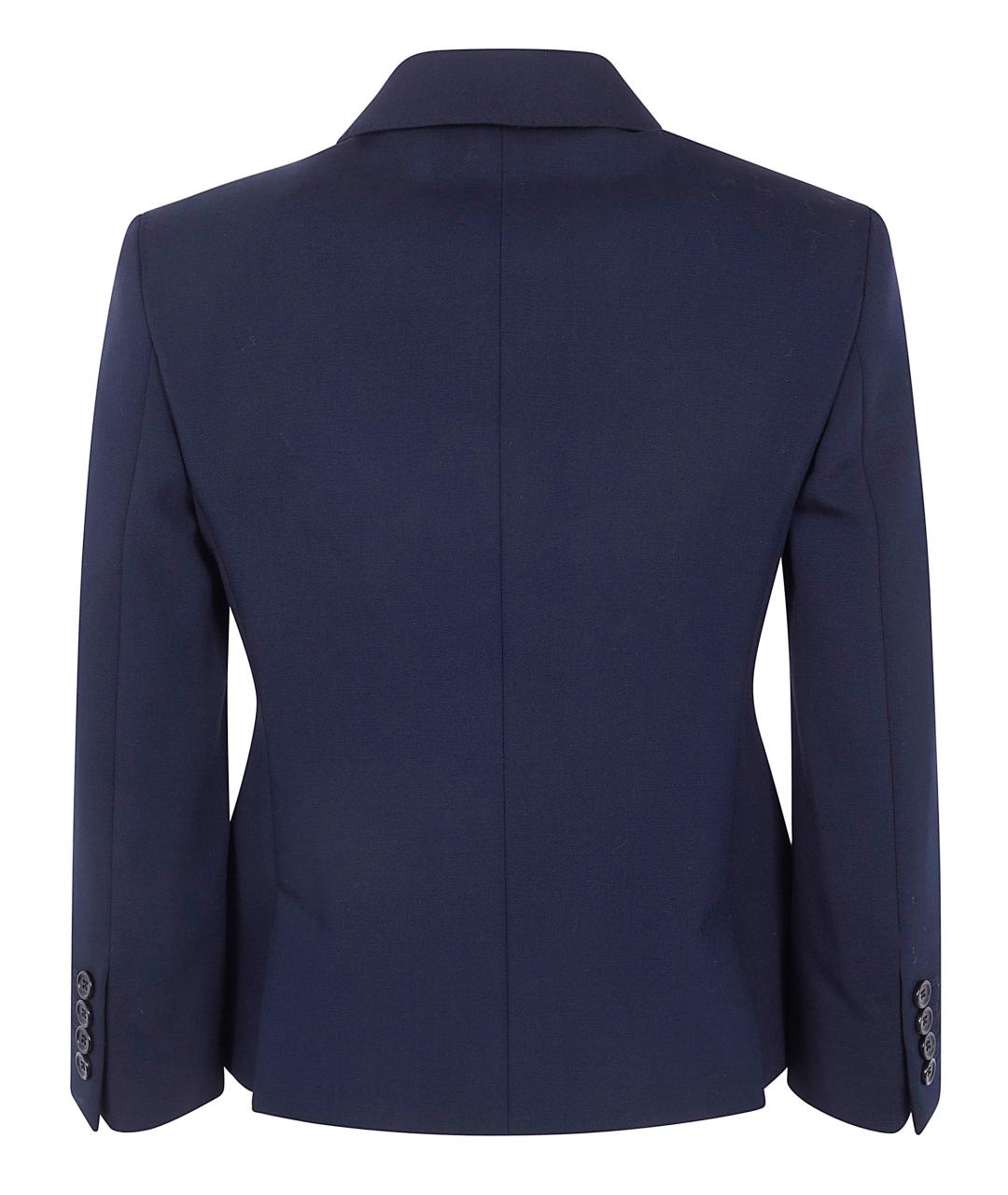 MAX MARA Синий шерстяной жакет/пиджак, фото 2