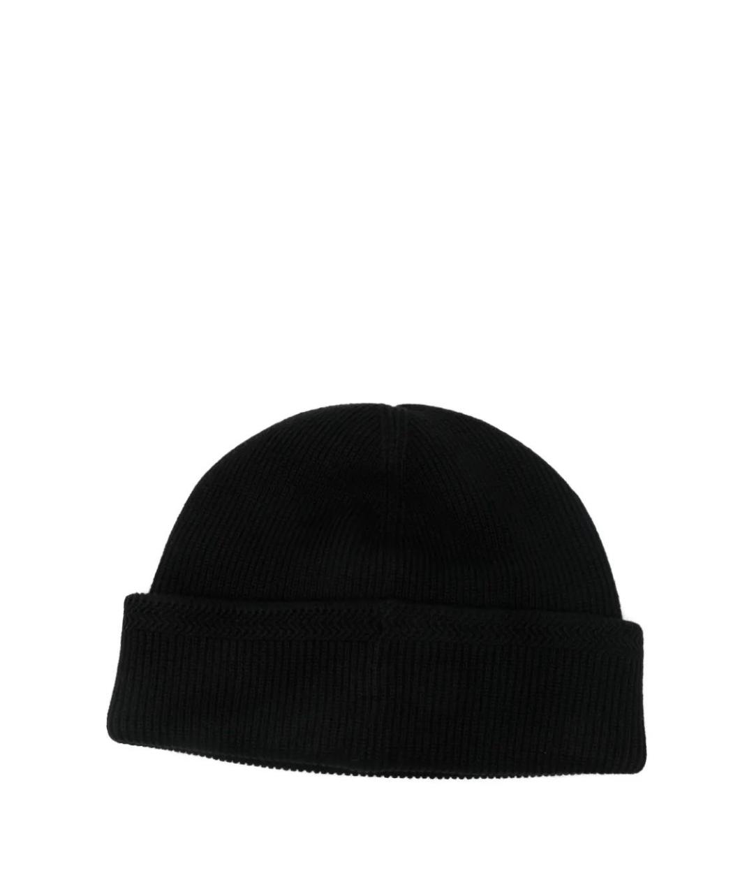 STONE ISLAND Черная хлопковая шапка, фото 2