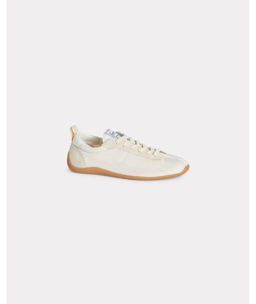 KENZO Бежевые текстильные низкие кроссовки / кеды, фото 5