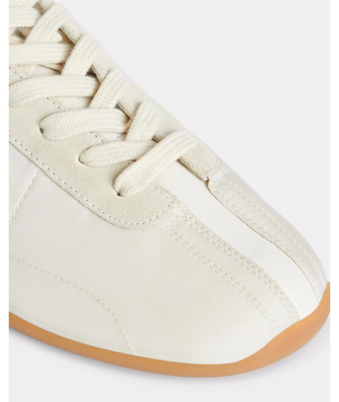 KENZO Бежевые текстильные низкие кроссовки / кеды, фото 4