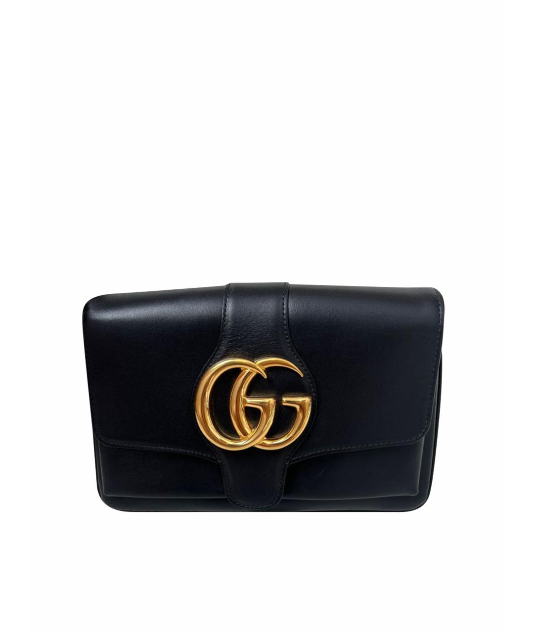 GUCCI Черная кожаная сумка через плечо, фото 1