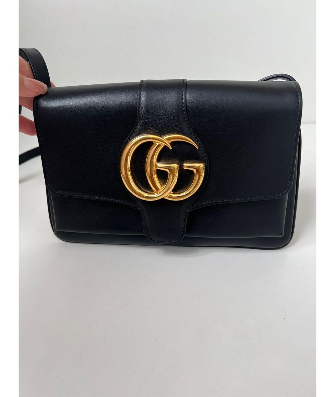 GUCCI Черная кожаная сумка через плечо, фото 9