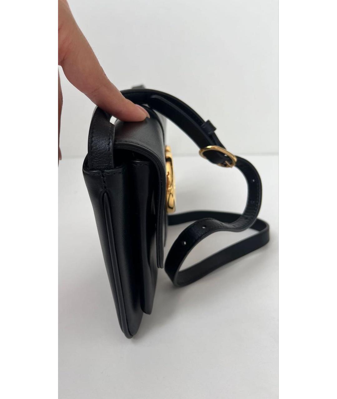 GUCCI Черная кожаная сумка через плечо, фото 3