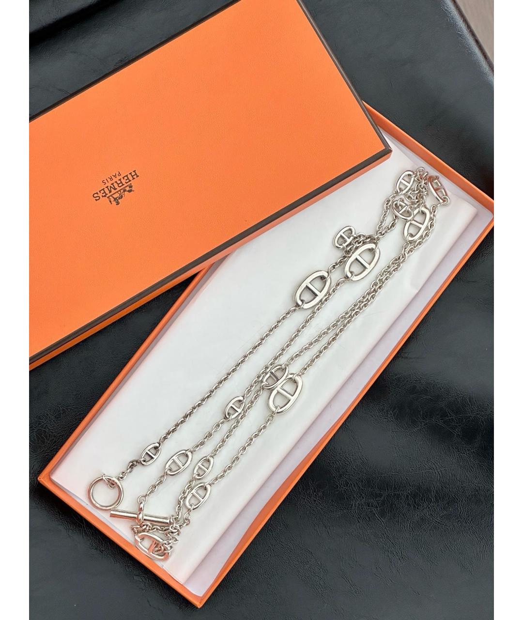 HERMES Серебряное серебряное колье, фото 2