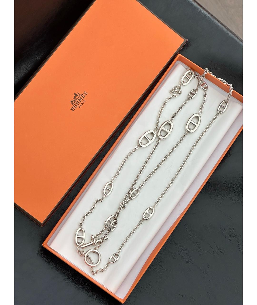 HERMES Серебряное серебряное колье, фото 5