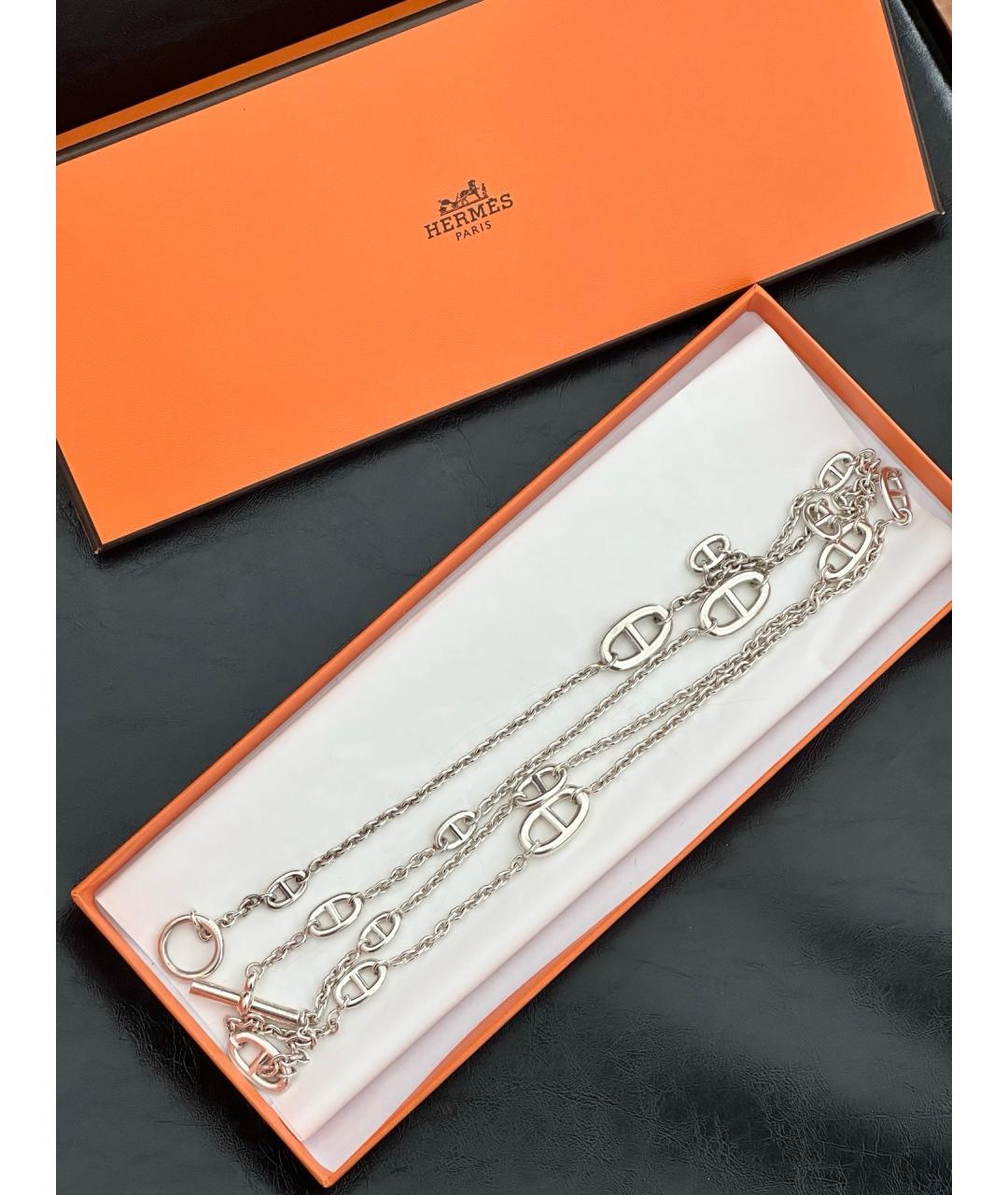 HERMES Серебряное серебряное колье, фото 3