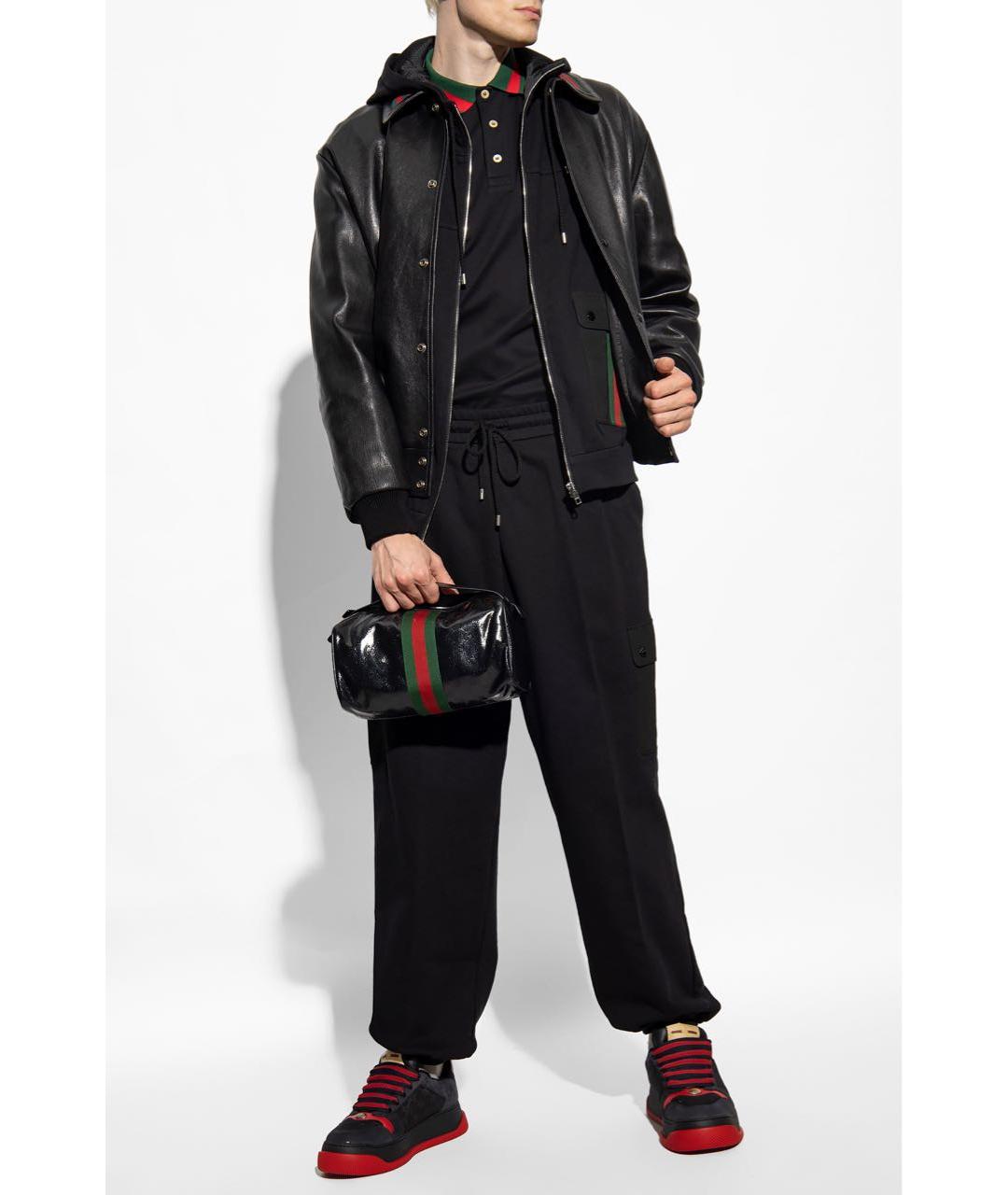 GUCCI Черная кожаная куртка, фото 4