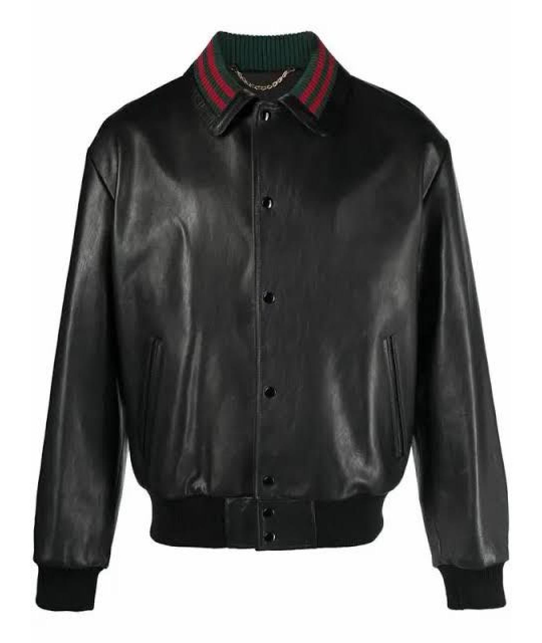 GUCCI Черная кожаная куртка, фото 1