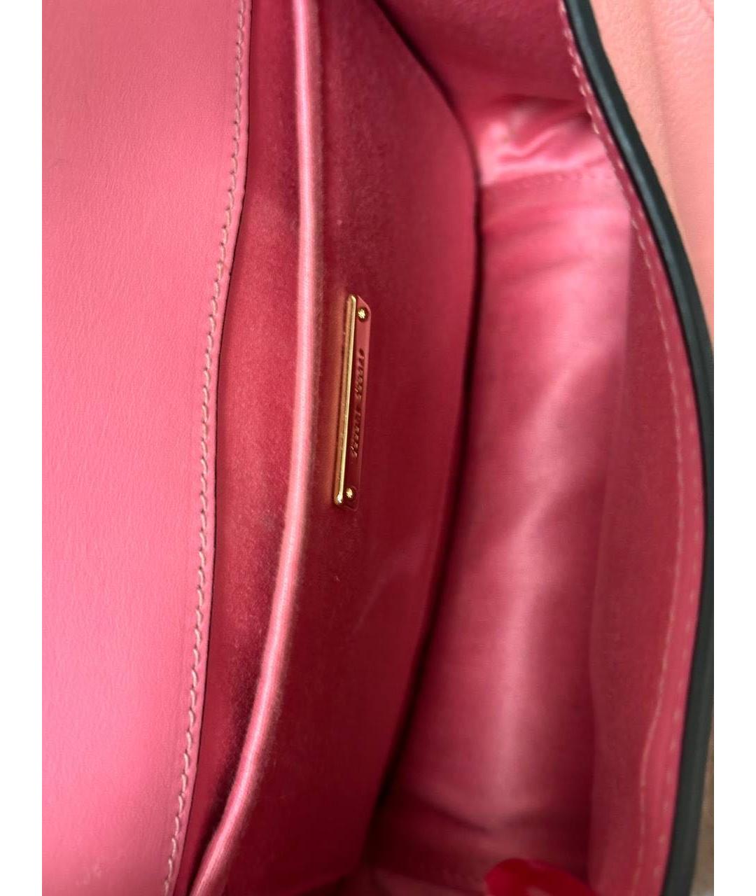 MIU MIU Розовая кожаная сумка через плечо, фото 8