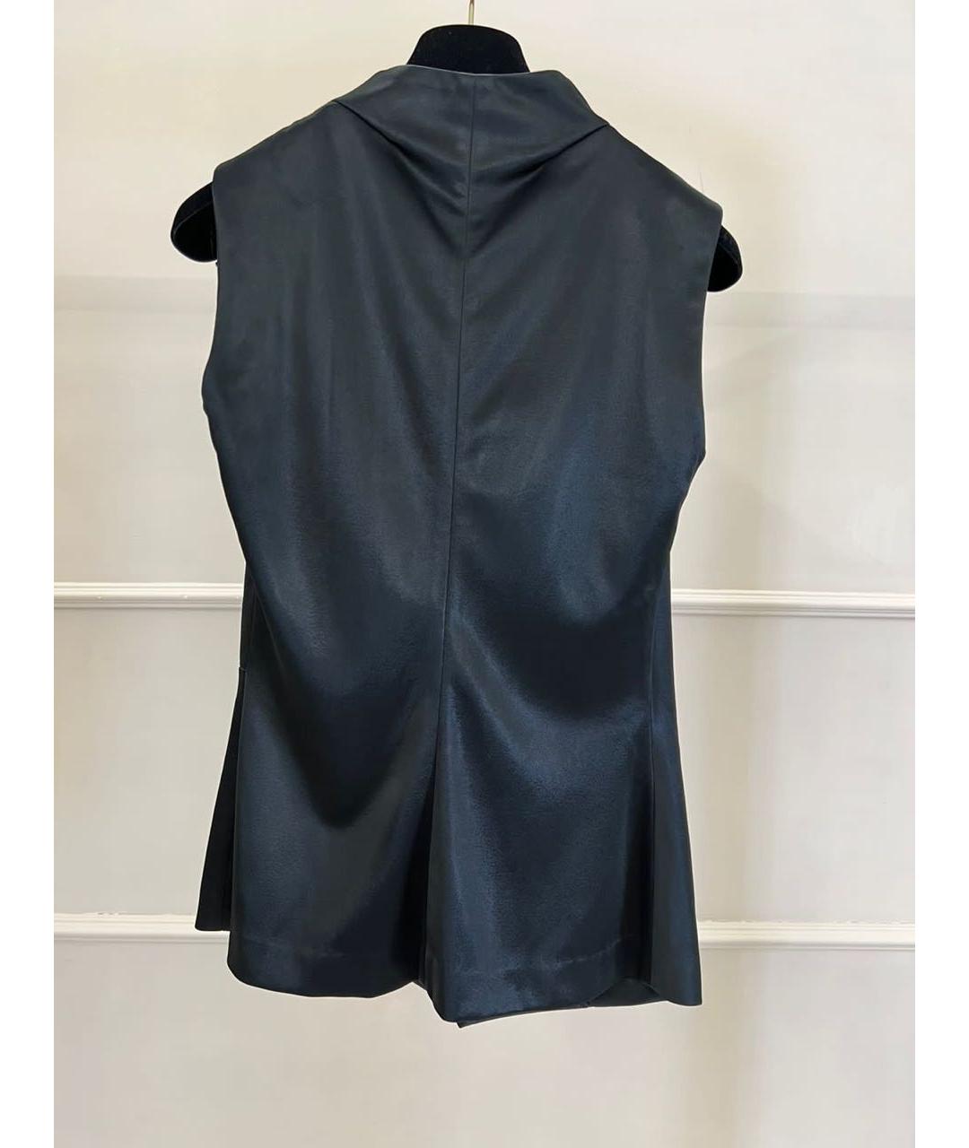 BALENCIAGA Черная атласная блузы, фото 3