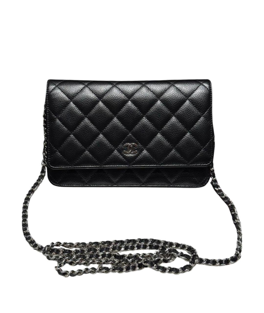 CHANEL Черная кожаная сумка через плечо, фото 1