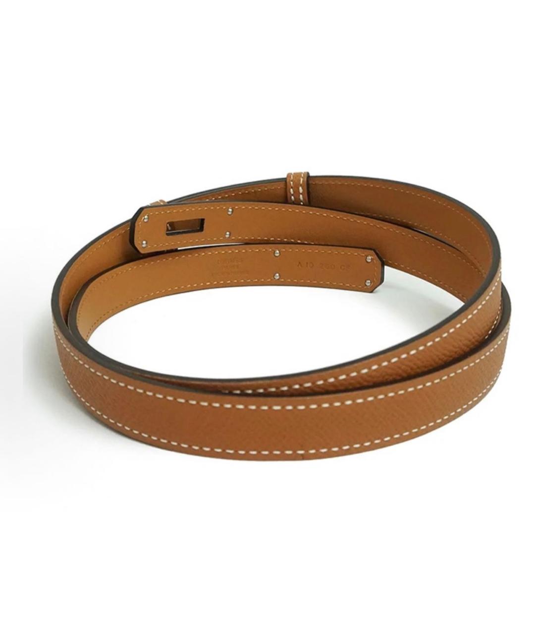 HERMES Коричневый кожаный ремень, фото 2