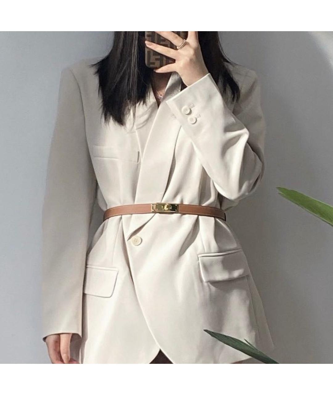 HERMES Коричневый кожаный ремень, фото 3