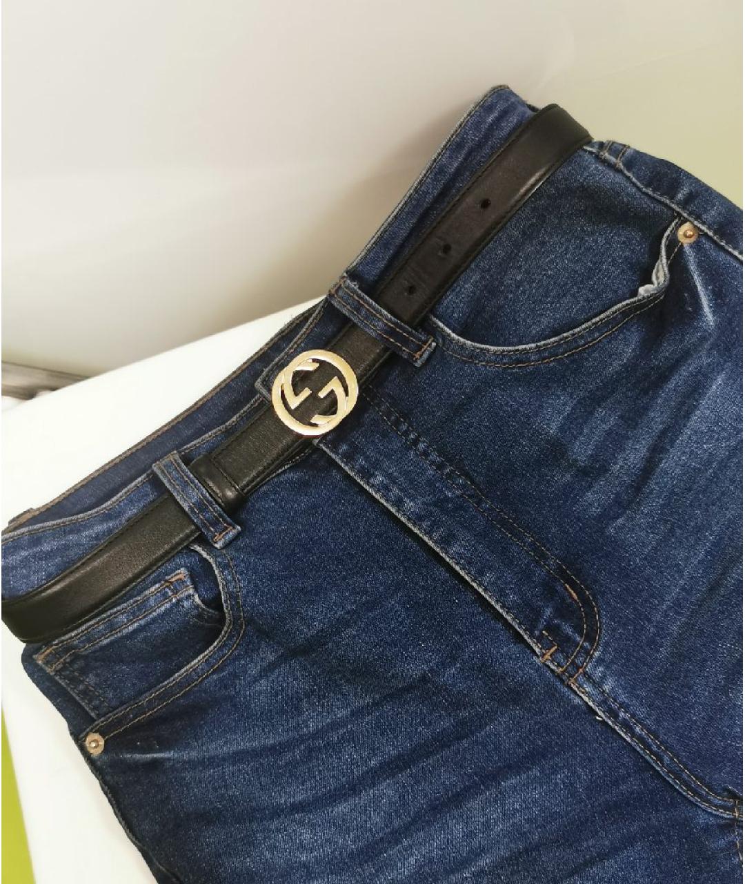 GUCCI Черный кожаный ремень, фото 2