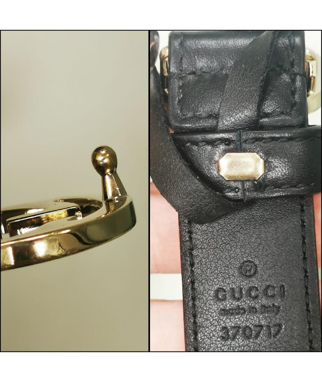 GUCCI Черный кожаный ремень, фото 7