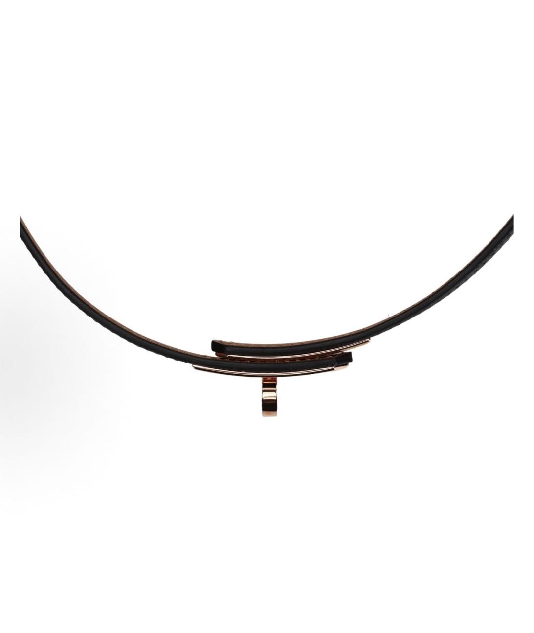 HERMES Черный кожаный ремень, фото 3