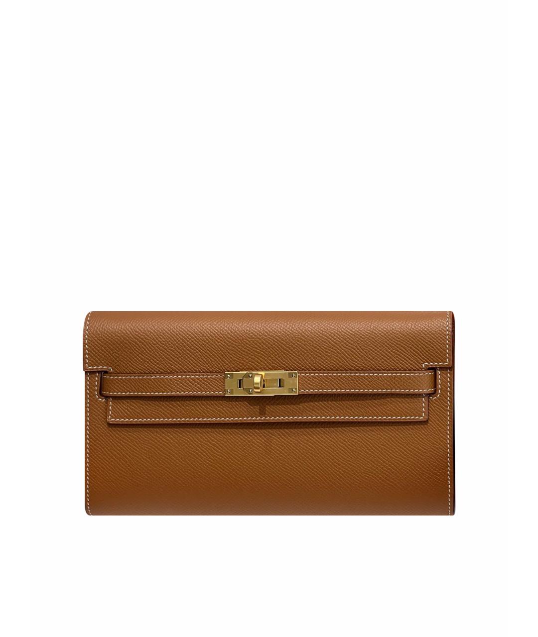 HERMES Коричневая кожаная сумка через плечо, фото 1