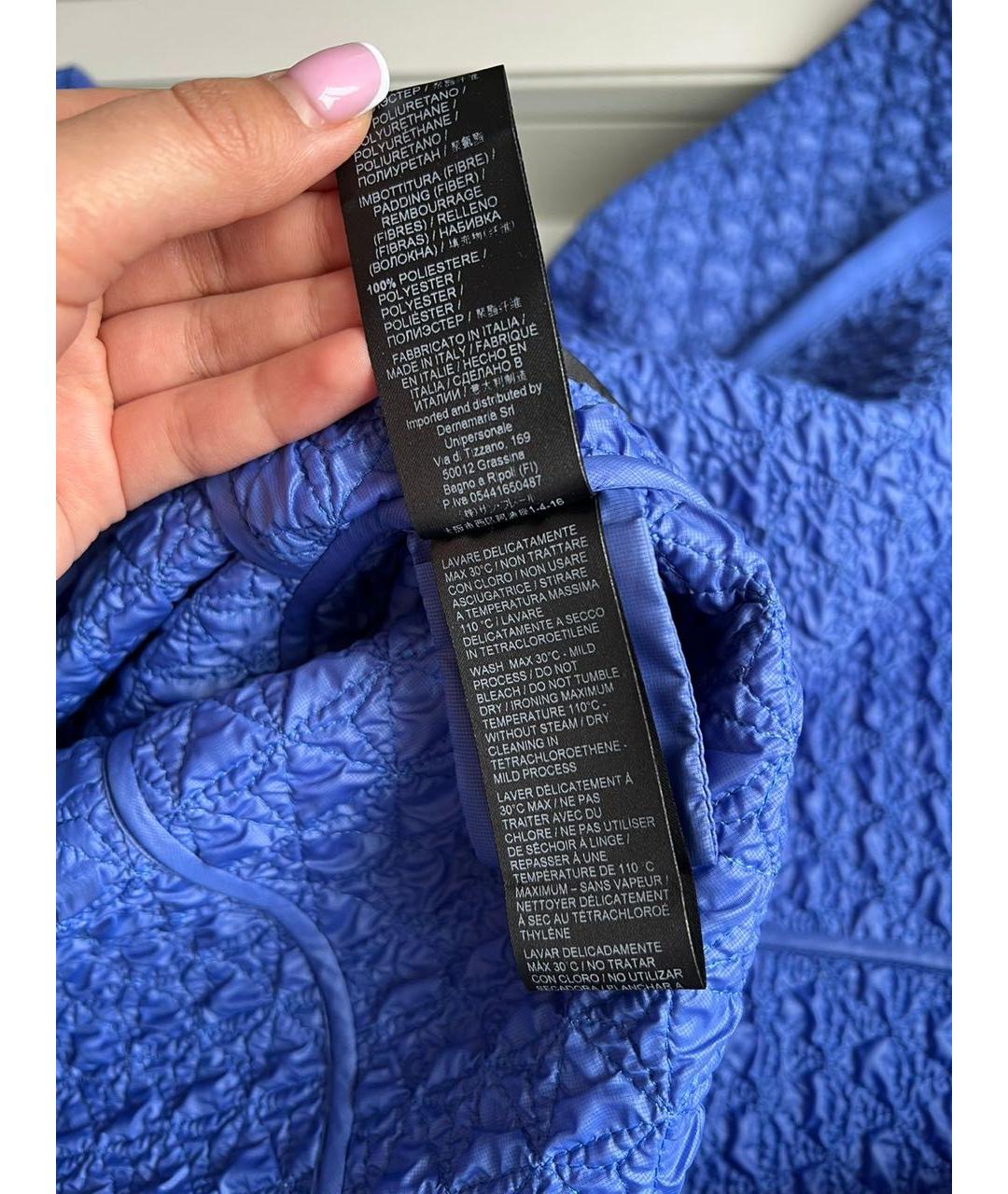 ERMANNO SCERVINO Синее шерстяное пальто, фото 6