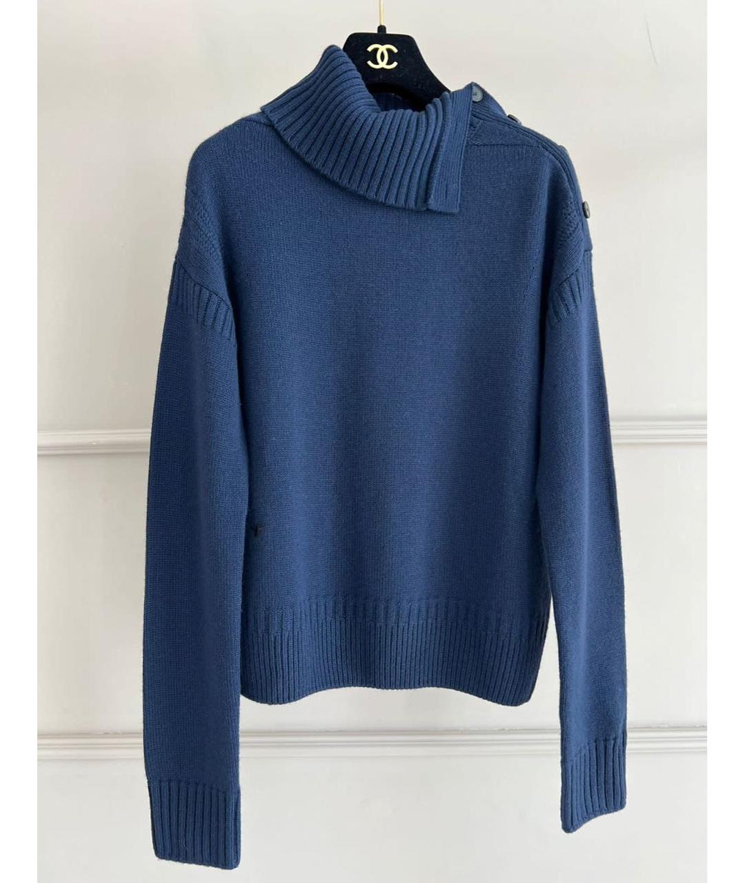 CHRISTIAN DIOR Темно-синий джемпер / свитер, фото 3