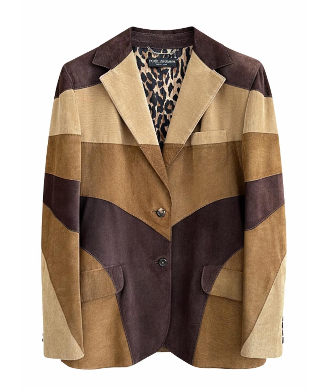 DOLCE&GABBANA Коричневый жакет/пиджак, фото 1