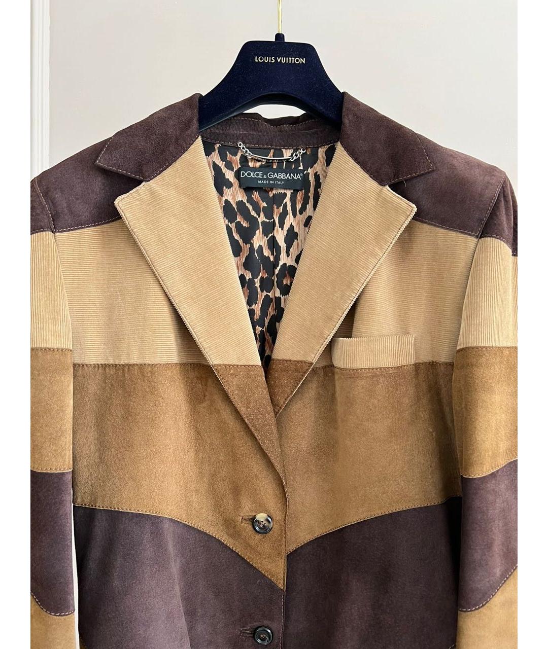 DOLCE&GABBANA Коричневый жакет/пиджак, фото 2