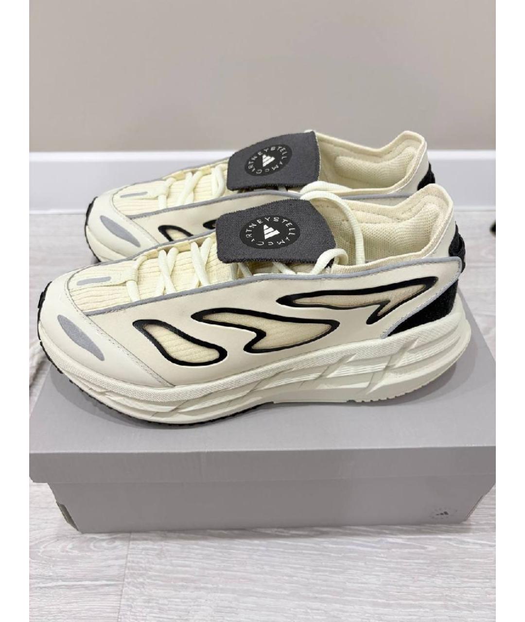 ADIDAS BY STELLA MCCARTNEY Бежевые текстильные кроссовки, фото 3