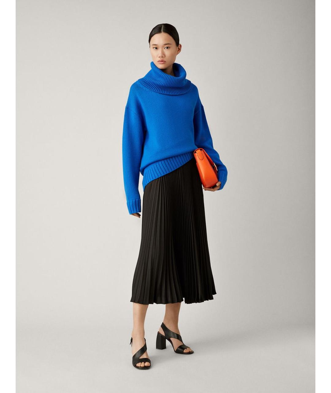 JOSEPH Черная полиэстеровая юбка миди, фото 5