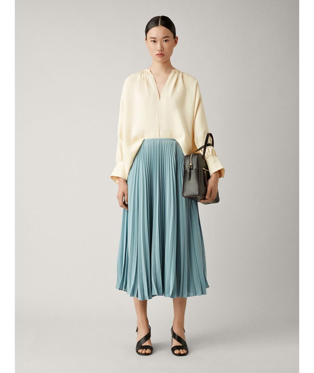 JOSEPH Голубая полиэстеровая юбка миди, фото 2