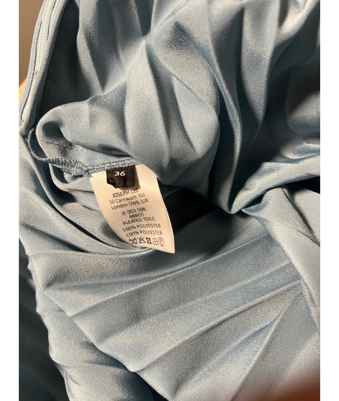 JOSEPH Голубая полиэстеровая юбка миди, фото 4