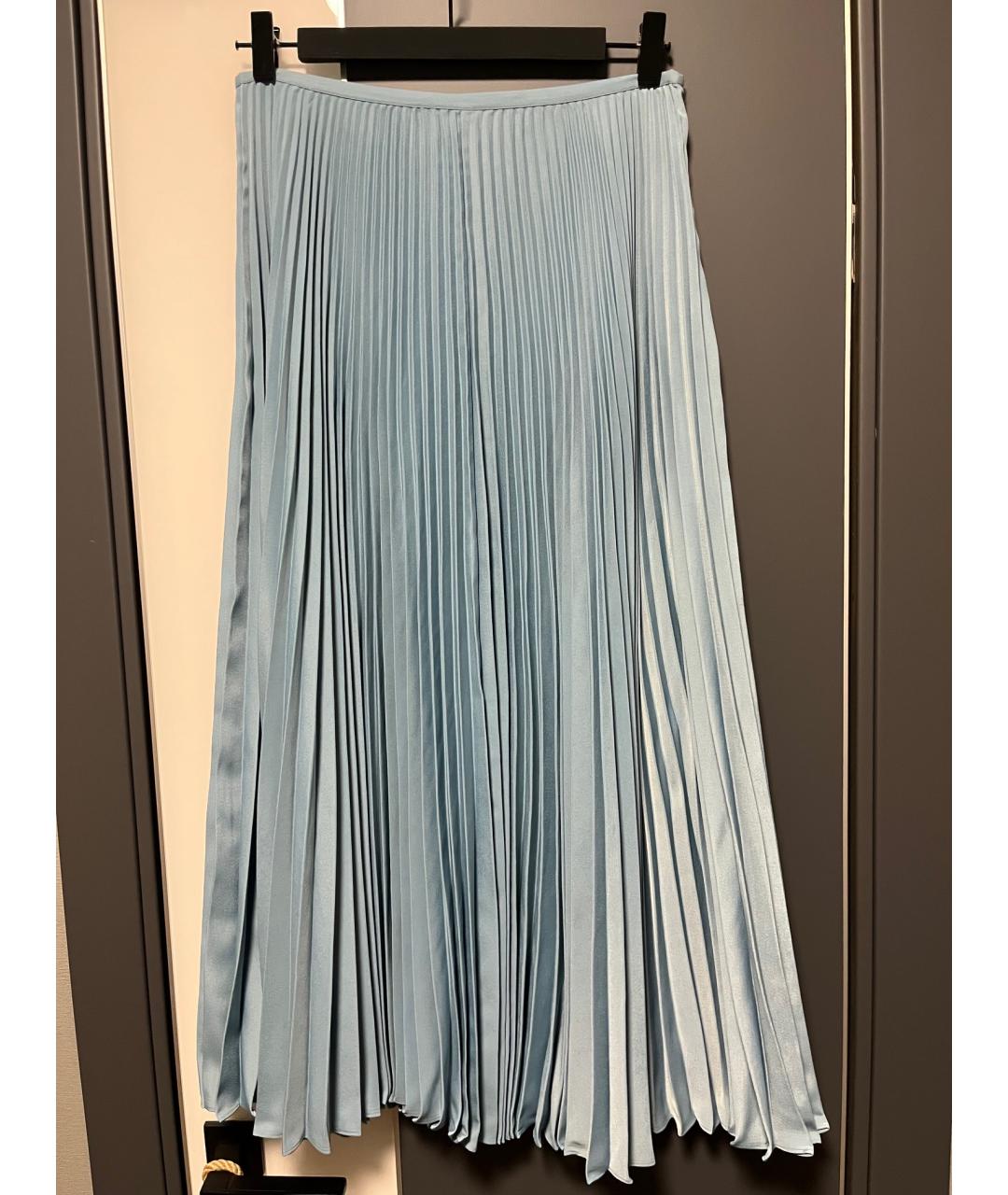 JOSEPH Голубая полиэстеровая юбка миди, фото 6