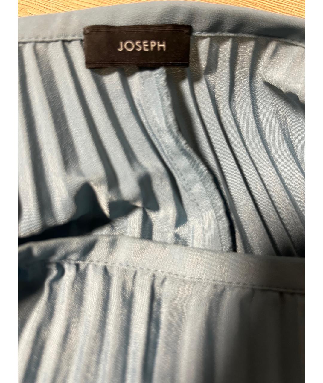 JOSEPH Голубая полиэстеровая юбка миди, фото 3