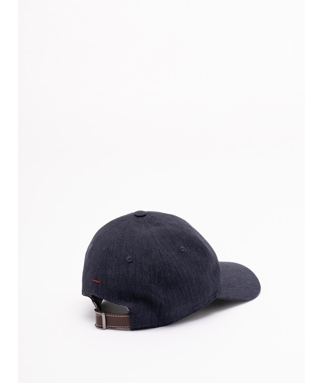 BRUNELLO CUCINELLI Синяя льняная кепка/бейсболка, фото 2
