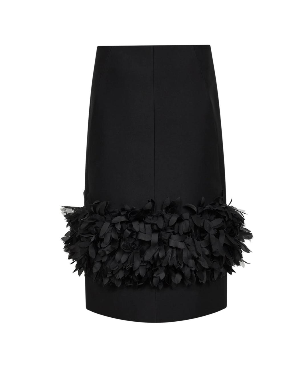 TOTEME Черная шерстяная юбка миди, фото 1