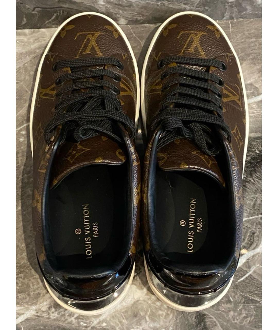 LOUIS VUITTON Коричневые кеды, фото 4