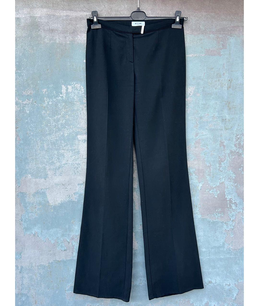 MOSCHINO JEANS Черные вискозные прямые брюки, фото 8