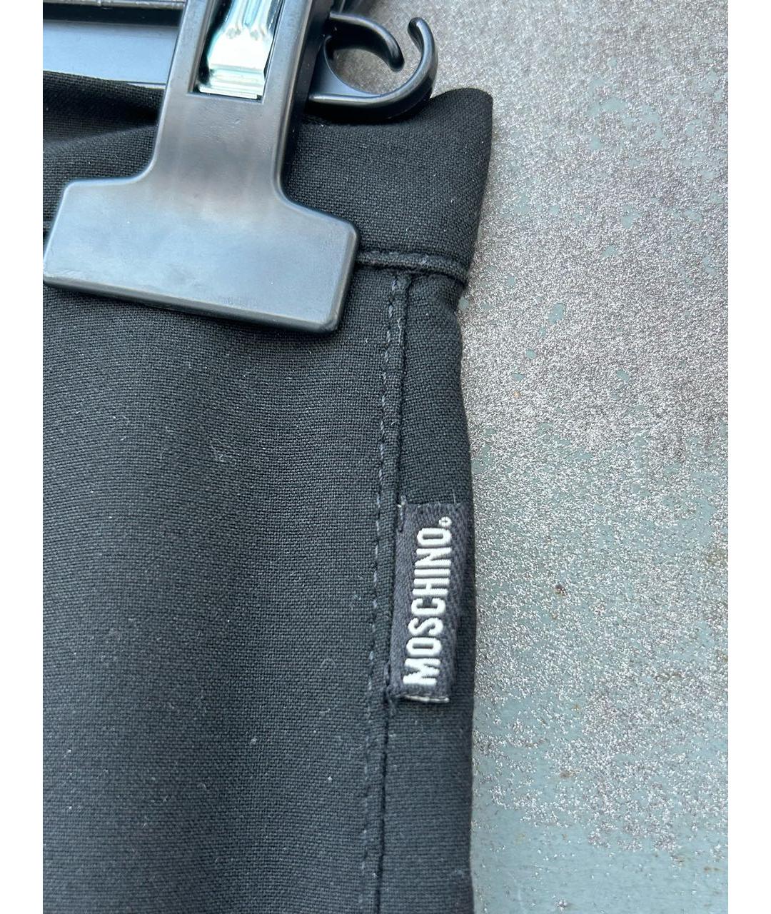 MOSCHINO JEANS Черные вискозные прямые брюки, фото 6