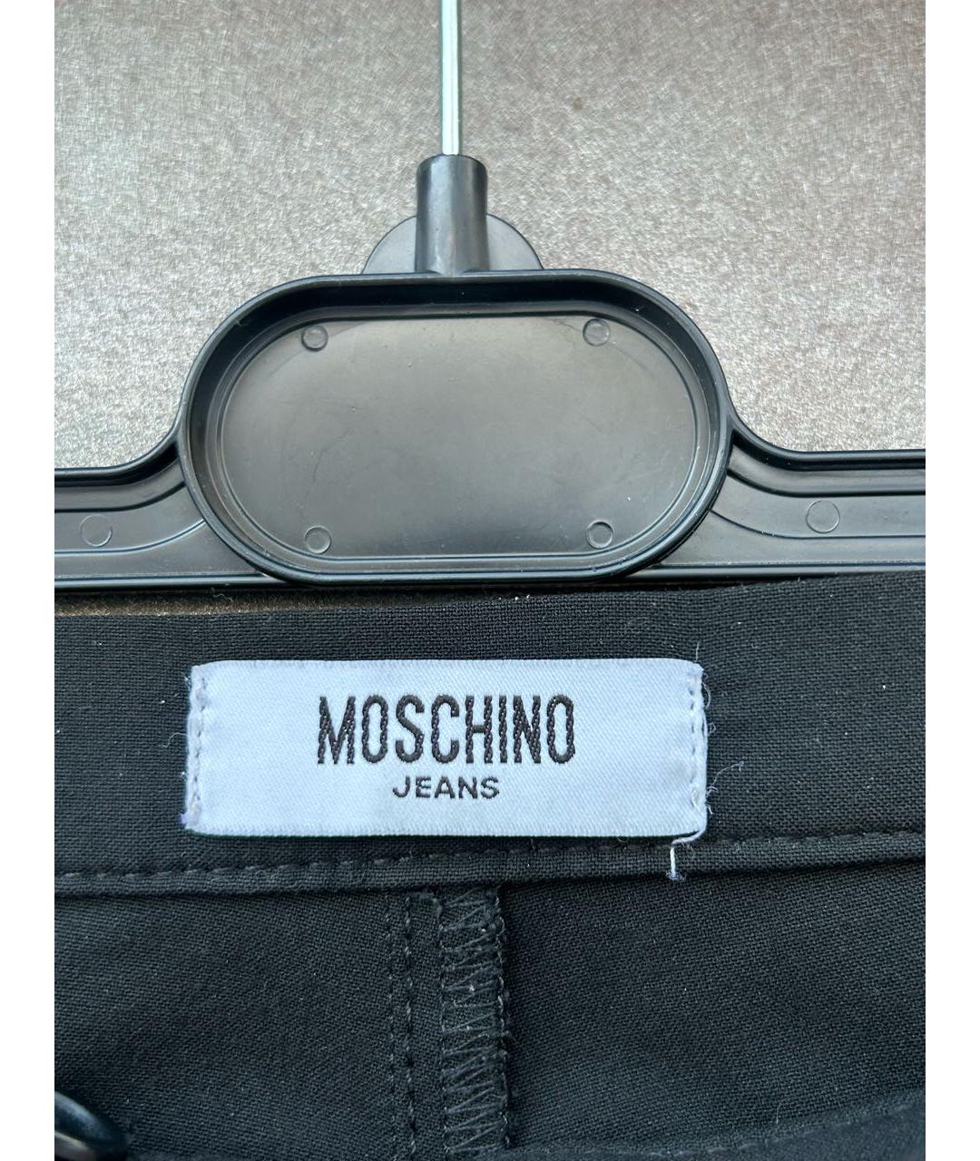 MOSCHINO JEANS Черные вискозные прямые брюки, фото 2
