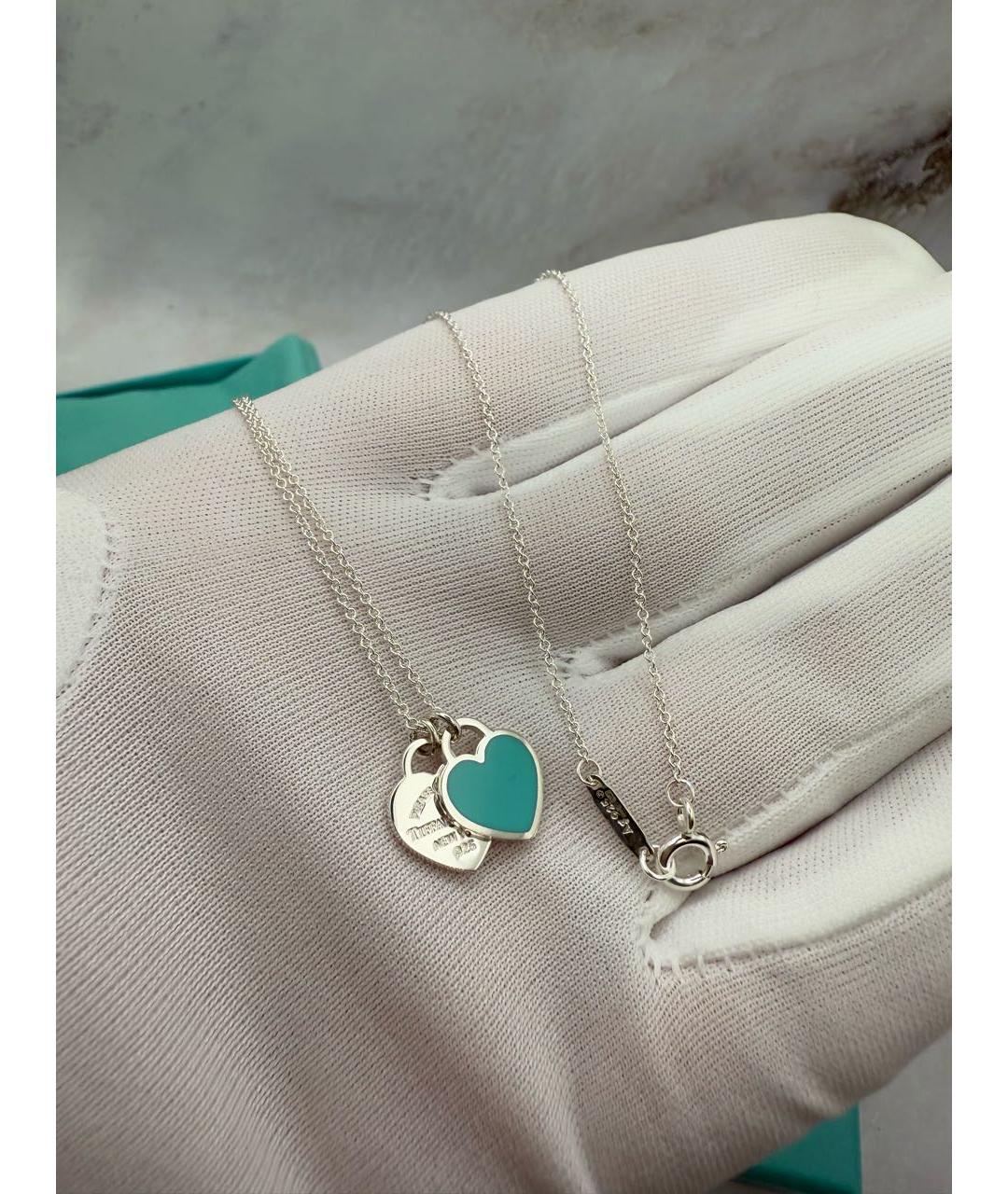 TIFFANY&CO Бирюзовая серебряная подвеска, фото 4