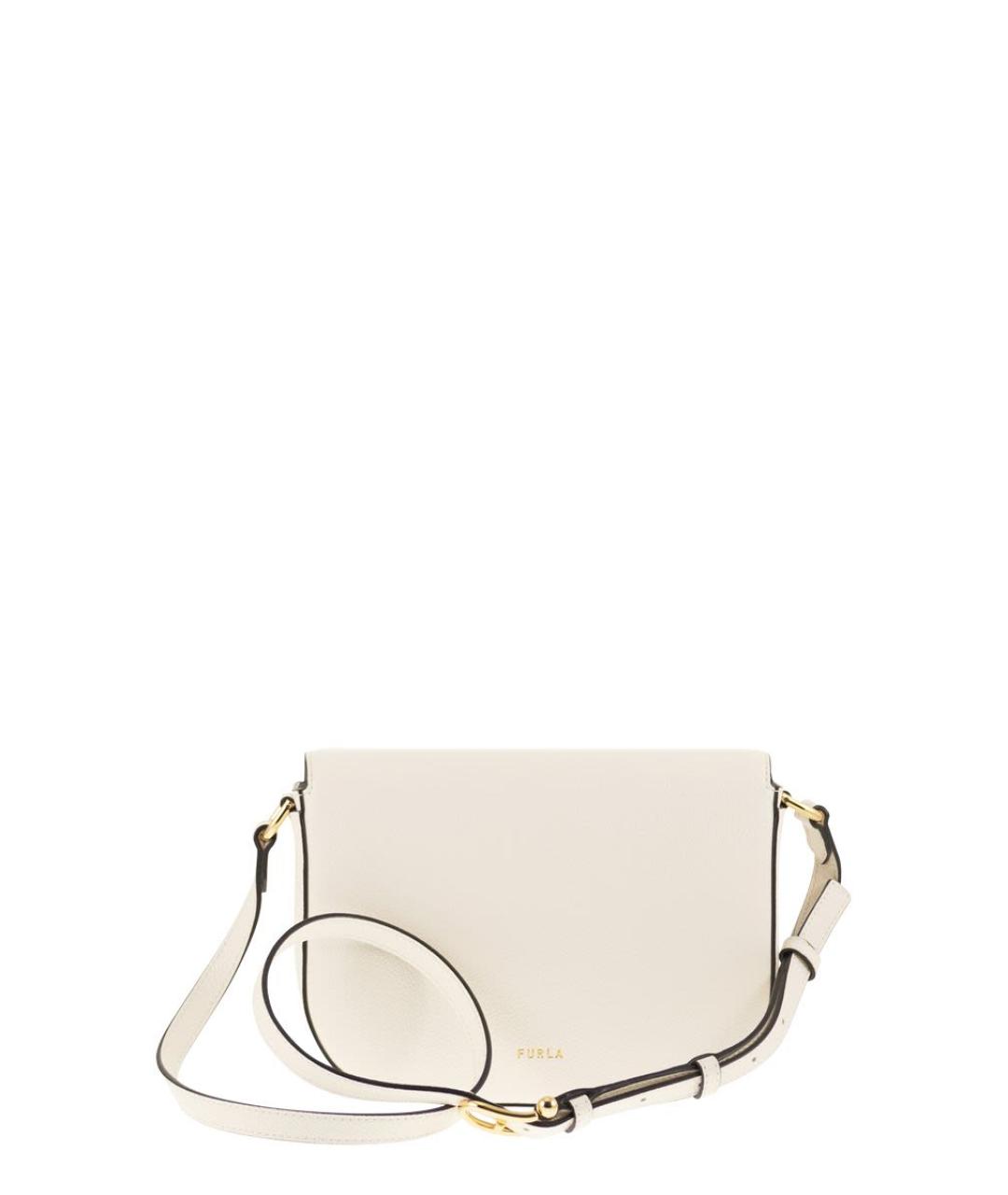 FURLA Бежевая кожаная сумка через плечо, фото 2