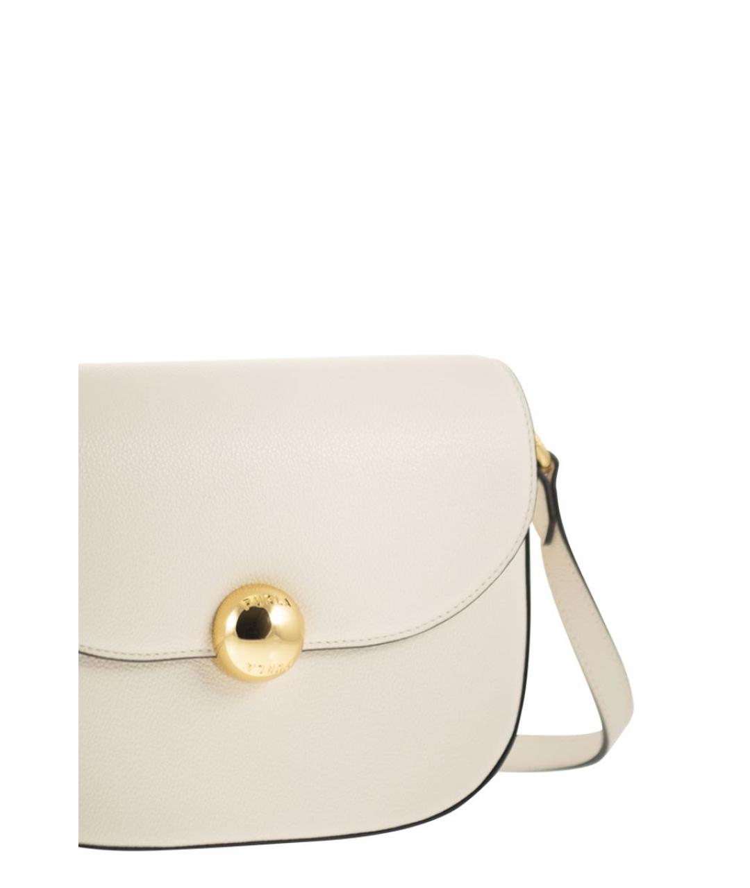 FURLA Бежевая кожаная сумка через плечо, фото 5