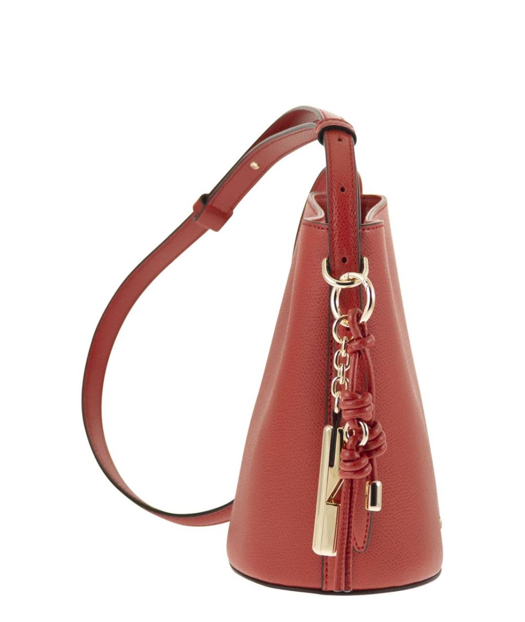 FURLA Красная кожаная сумка через плечо, фото 3