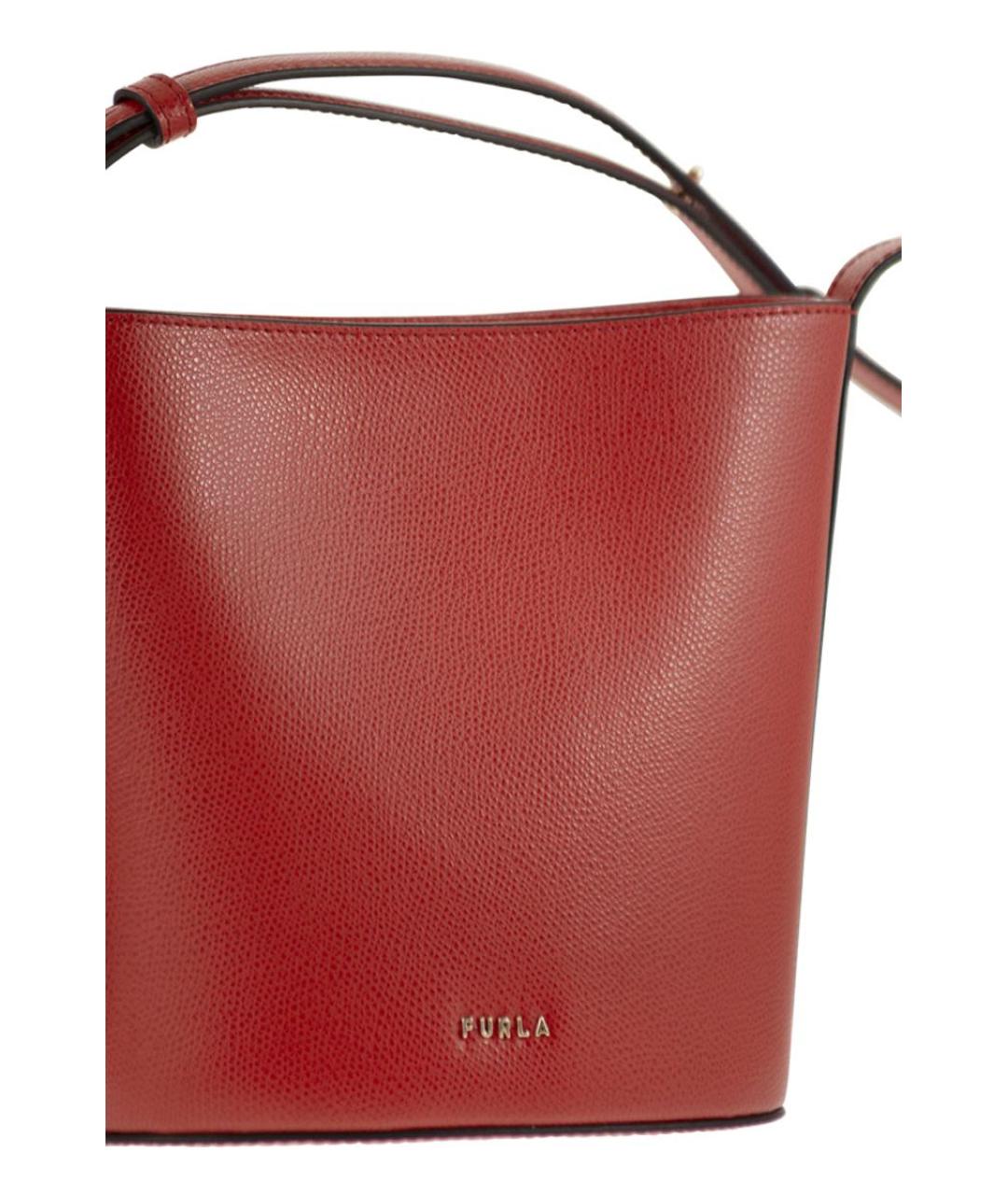 FURLA Красная кожаная сумка через плечо, фото 5