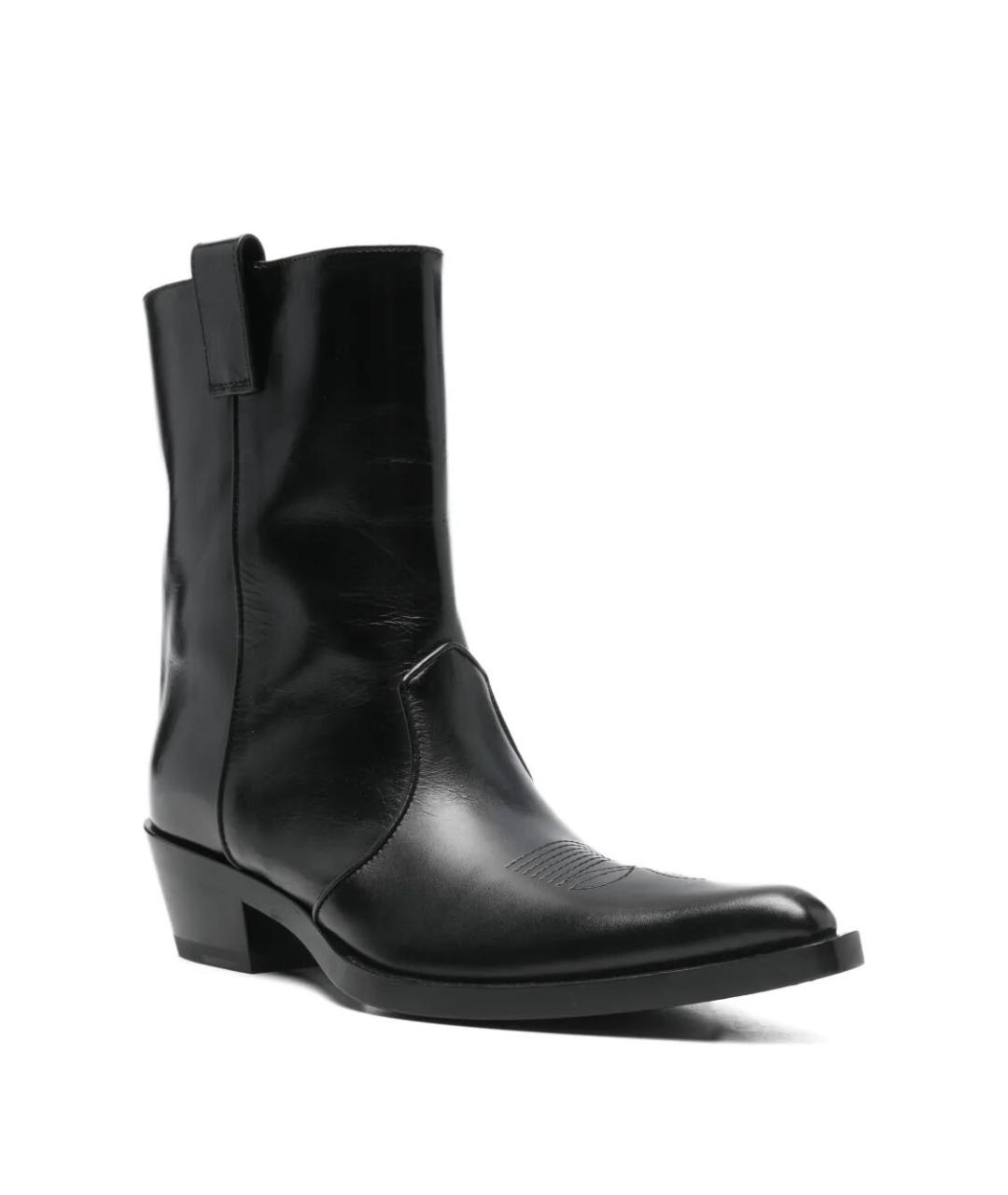 KHAITE Черные кожаные ботинки, фото 2