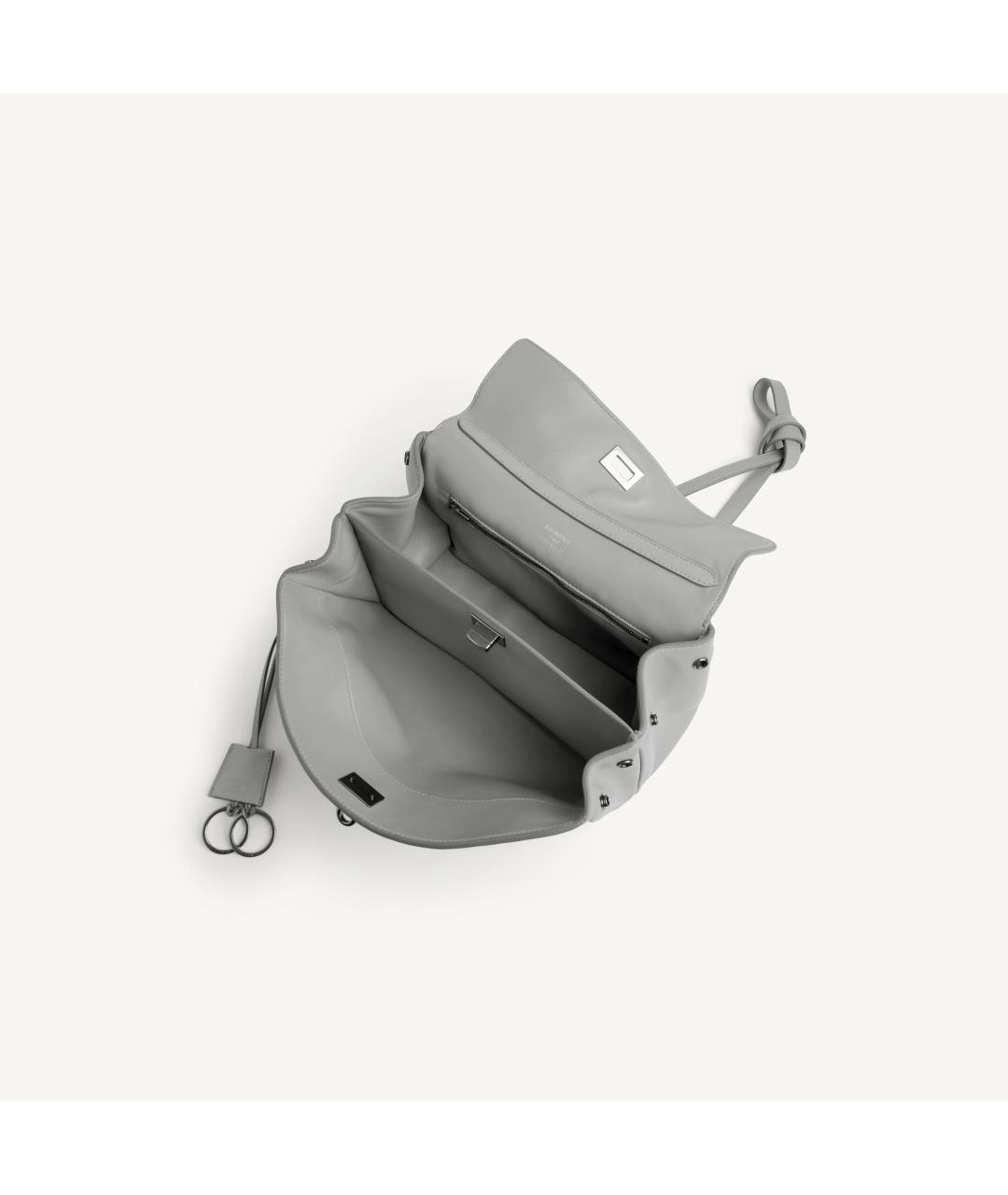 BALENCIAGA Серая кожаная сумка тоут, фото 5