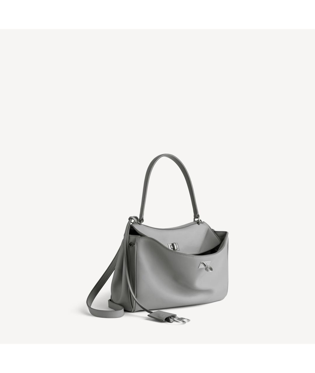 BALENCIAGA Серая кожаная сумка тоут, фото 2