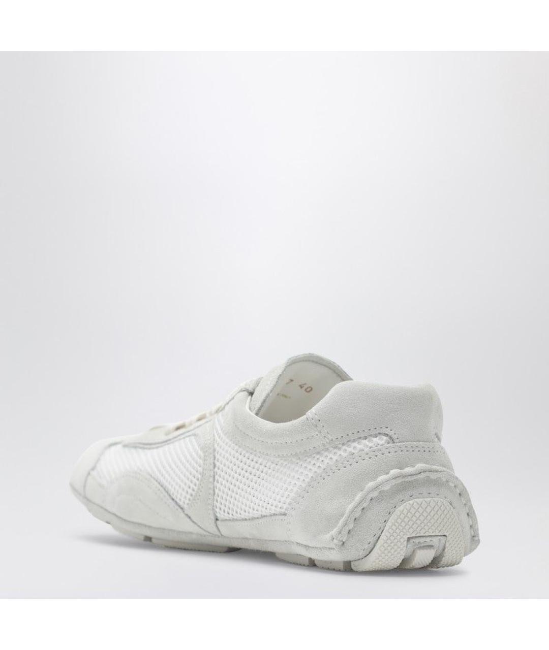 PRADA Белые кожаные кроссовки, фото 3