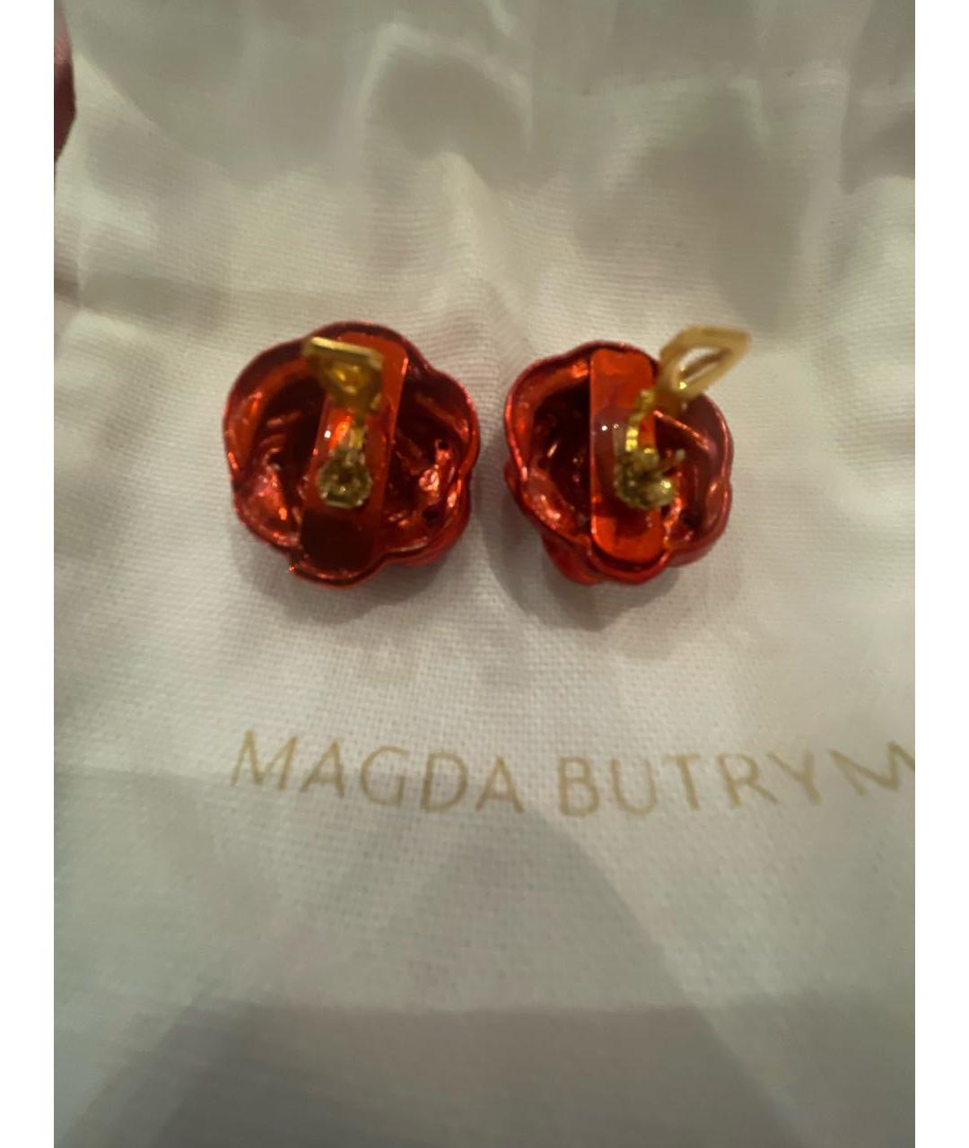 MAGDA BUTRYM Красные металлические серьги, фото 2