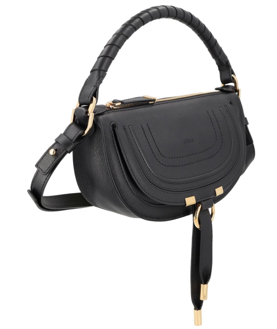 CHLOE Черная кожаная сумка через плечо, фото 2