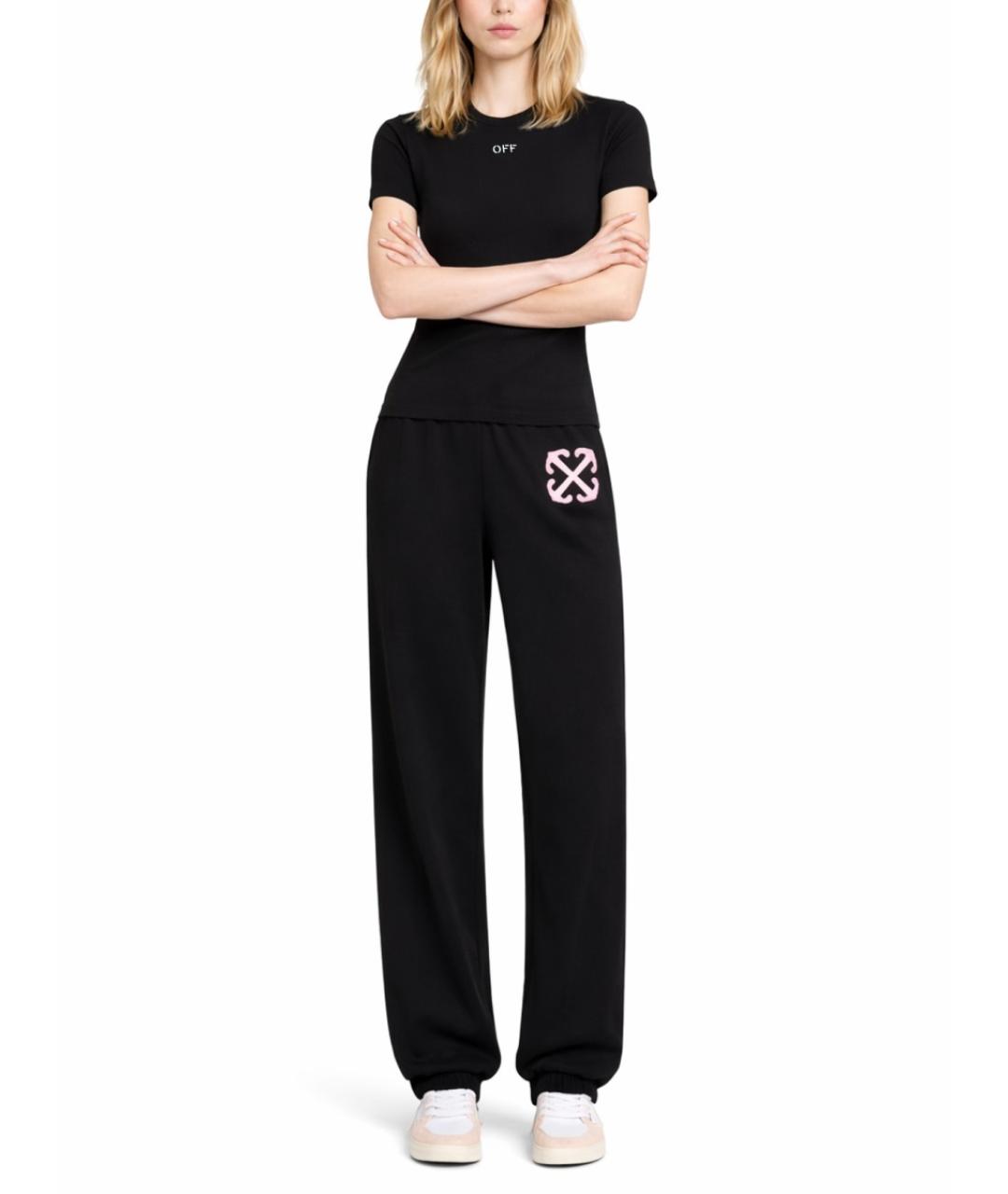 OFF-WHITE Черная хлопковая футболка, фото 2