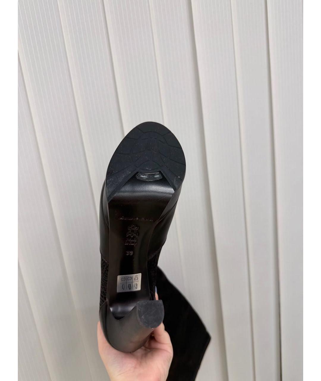 GIAN MARCO LORENZI Черные кожаные сапоги, фото 3